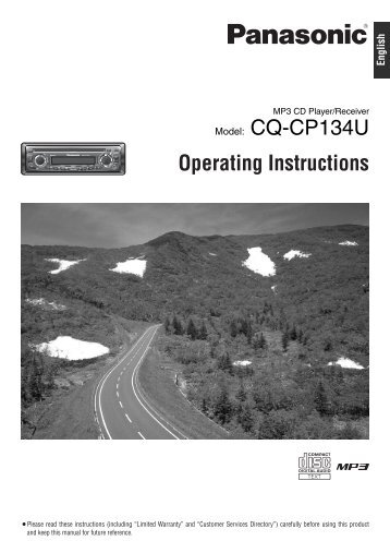 CQ-C1401U Model: CQ-CP134U Operating Instructions ... - Panasonic