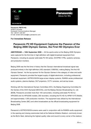 PDF Panasonic- Olympics 2016 PR