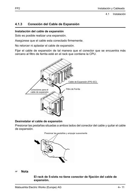 Manual de Hardware - Panasonic Electric Works