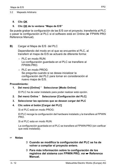 Manual de Hardware - Panasonic Electric Works