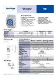 TB5 - Analoge Zeitschaltuhr fÃ¼r DIN-Schiene - Panasonic Electric ...