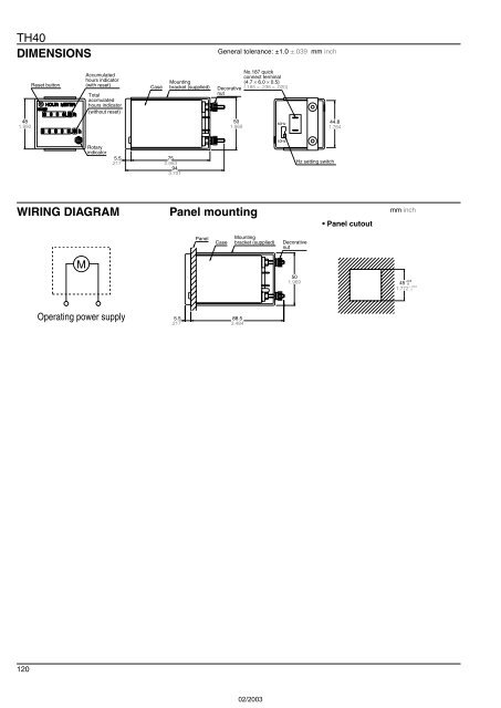 TH1/ TH2/ TH4/ TH5 - hour meter - Panasonic Electric Works Europe ...