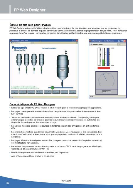 Brochure Automates programmables industriels - Panasonic Electric ...