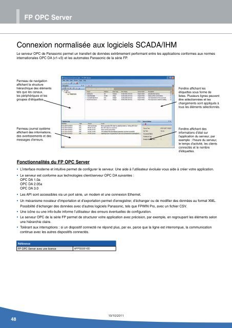 Brochure Automates programmables industriels - Panasonic Electric ...