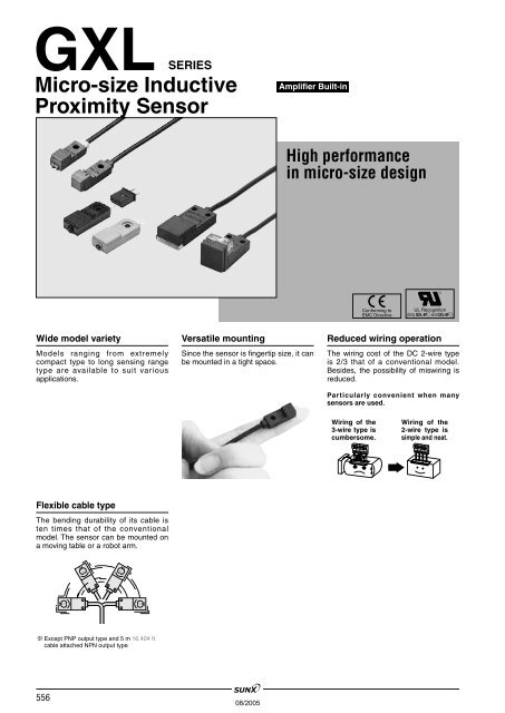 SUNX GXL-15FU Inductive Proximity Sensor 15mm Wide Micro-Size 4mm Stable
