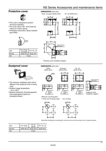 T A B L E O F C O N T E N T S - Panasonic Electric Works Europe AG