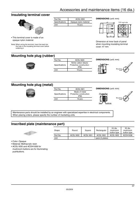 T A B L E O F C O N T E N T S - Panasonic Electric Works Europe AG