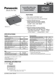 SFN4D Relay Catalog - Panasonic Electric Works Europe AG