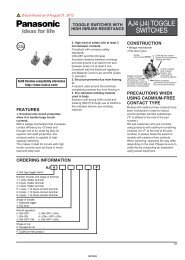 AJ4 (J4) TOGGLE SWITCHES - Panasonic Electric Works Europe AG