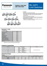 ML (AZ7) Limit Switches - Panasonic Electric Works Europe AG