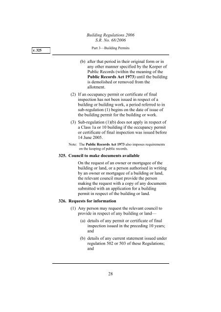 Building Regulations 2006 - Victorian Legislation and Parliamentary ...