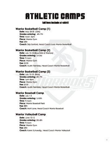 Athletic Camps - Little Rock Christian Academy