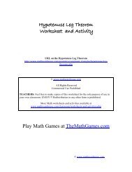 Hypotenuse Leg Theorem Worksheet and Activity ... - Math Warehouse