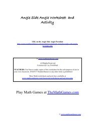 Angle Side Angle Worksheet and Activity Play ... - Math Warehouse