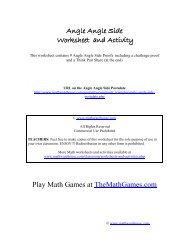 Angle Angle Side Worksheet and Activity Play ... - Math Warehouse