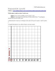 Worksheet Exponential Growth - Math Warehouse