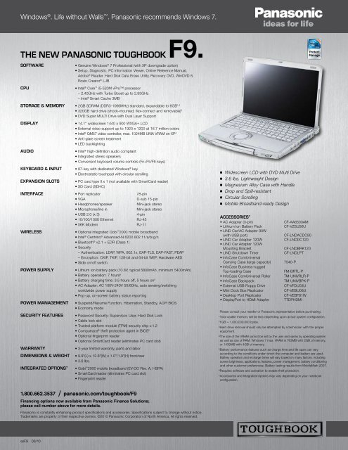 THE TOUGHBOOKF9 - Panasonic