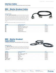 Interface Cables MBC - Extron Electronics