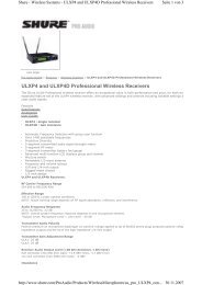 ULXP4 and ULXP4D Professional Wireless Receivers - Panatronic