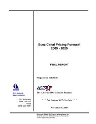 Suez Canal Pricing Forecast 2005 - 2025 - Panama Canal