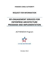 RFI-ENGAGEMENT SERVICES FOR ... - Canal de PanamÃ¡