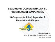 seguridad ocupacional en el programa de ampliaciÃ³n - Panama Canal