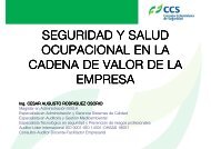 Seguridad y Salud Ocupacional en la Cadena de Valor de la Empresa