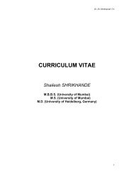 CURRICULUM VITAE - Pancreatic Cancer India