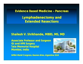 Lymphadenectomy and Extended Resections - Pancreatic Cancer ...