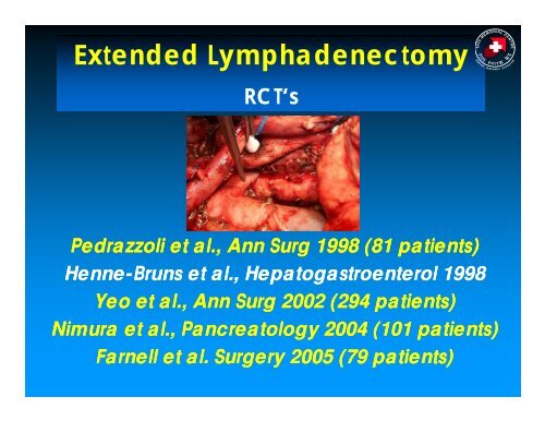 Lymphadenectomy and Extended Resections - Pancreatic Cancer ...