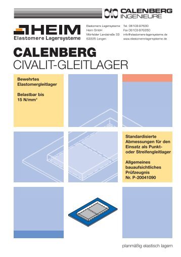 CALENBERG - Elastomere Lagersysteme Heim GmbH