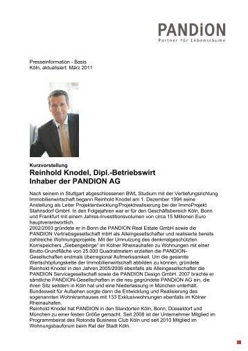 Reinhold Knodel, Dipl.-Betriebswirt Inhaber der PANDION AG