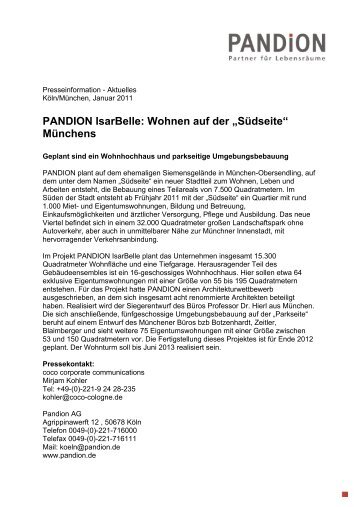 PANDION IsarBelle: Wohnen auf der âSÃ¼dseite ... - PANDION AG