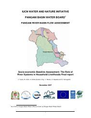 iucn water and nature initiative pangani basin water board