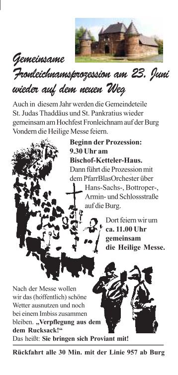 Fronleichnam-Flyer Pankratius.pmd - Propstei St. Pankratius