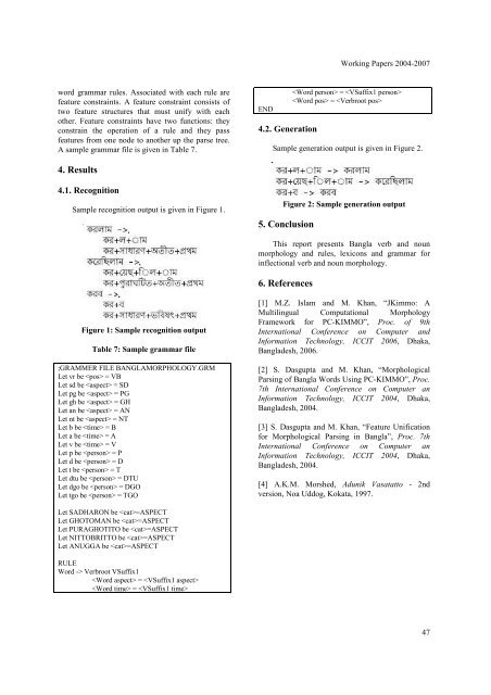 Research Report on Bangla Verb and oun Morphological Analysis