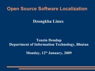 Dzongkha Linux - PAN Localization