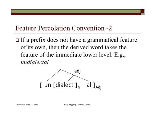 POS Tagging and Corpus-Based Lexical ... - PAN Localization