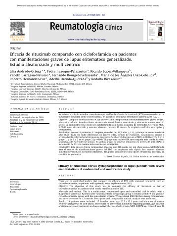 Eficacia de rituximab comparado con ciclofosfamida en ... - panlar