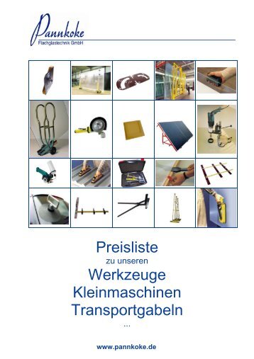 Preisliste / price-list - Pannkoke Flachglastechnik GmbH