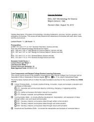 Course Syllabus BIOL 2421 MICROBIOLOGY FOR SCIENCE ...