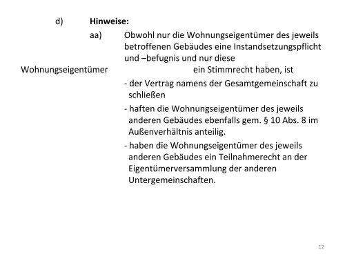 Besonderheiten der Mehrhausanlage als Folge des ... - Pantaenius