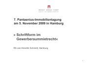 Schriftform im Gewerberaummietrecht - Rechtsanwalt ... - Pantaenius