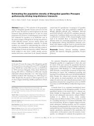 Estimating the population density of Mongolian gazelles Procapra ...