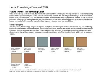 Future Trends: Modernizing Color - Pantone