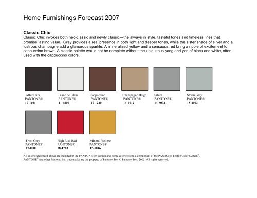 Future Trends: Modernizing Color - Pantone