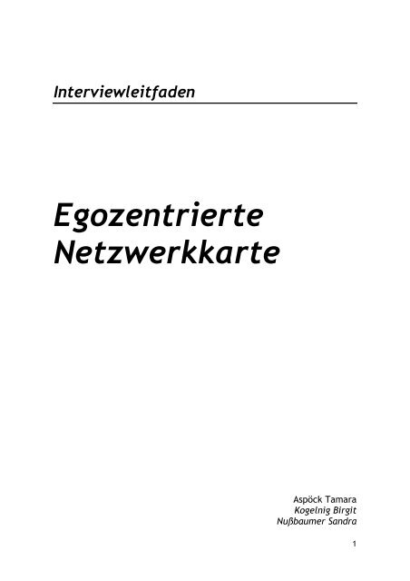 Interviewleitfaden