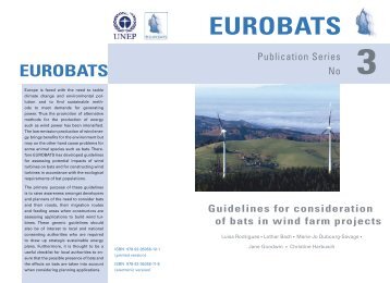 Guidelines for consideration of bats in wind farm - Eurobats