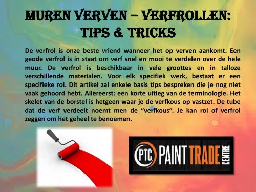 Muren verven – Verfrollen: tips & tricks 