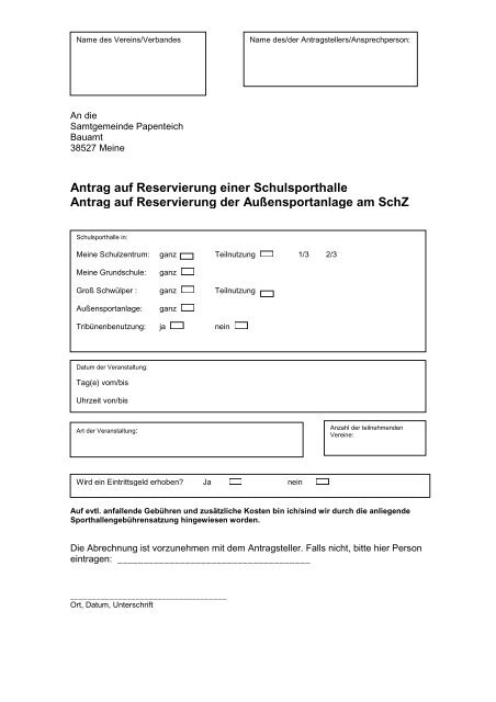 Formular anzeigen - Samtgemeinde Papenteich